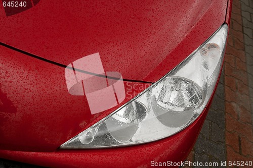 Image of Headlights after rain