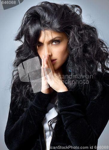 Image of young gorgeous brunette