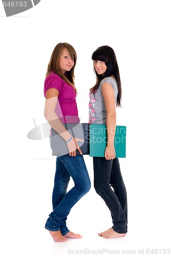 Image of Teenager schoolgirls