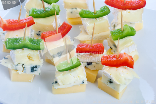 Image of Cheese snacks with three kinds of cheese