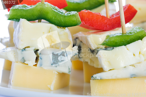 Image of Cheese snacks with three kinds of cheese