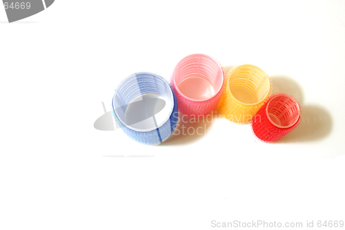 Image of Four Velcro Hair Curlers