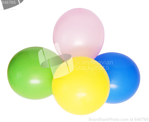 Image of multicolored balloons