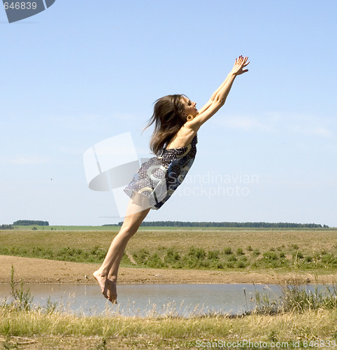 Image of flying woman