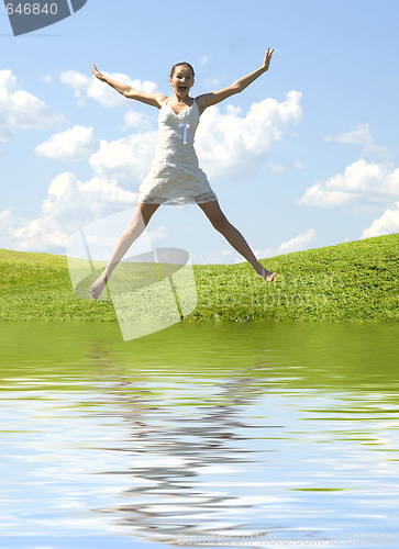 Image of jumping woman