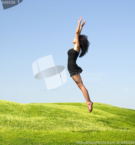 Image of jumping woman