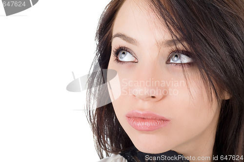 Image of Portrait of the beautiful young woman. Isolated