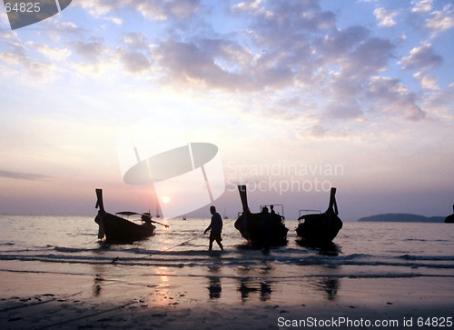 Image of longtail boats