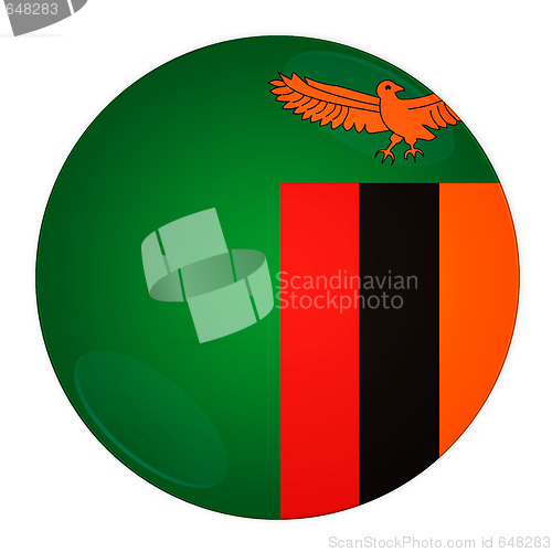 Image of Zambia button with flag