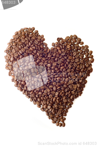 Image of Coffee beans as heart 