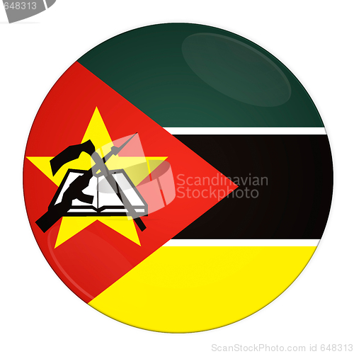 Image of Mozambique button with flag