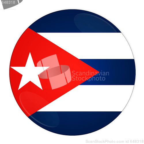 Image of Cuba button with flag