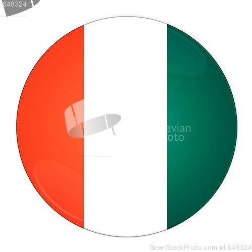 Image of Cote d'Ivoire  button with flag