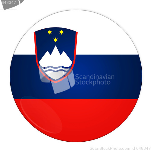 Image of Slovenia button with flag