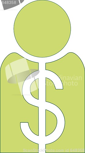 Image of Man with green dollar