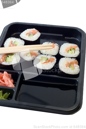 Image of Rolls of sushi lunch