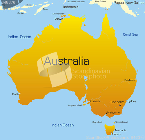 Image of Australia map.