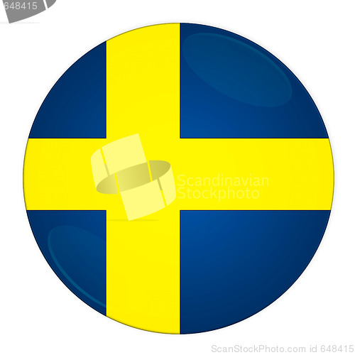 Image of Sweden button with flag