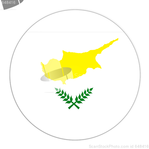 Image of Cyprus  button with flag