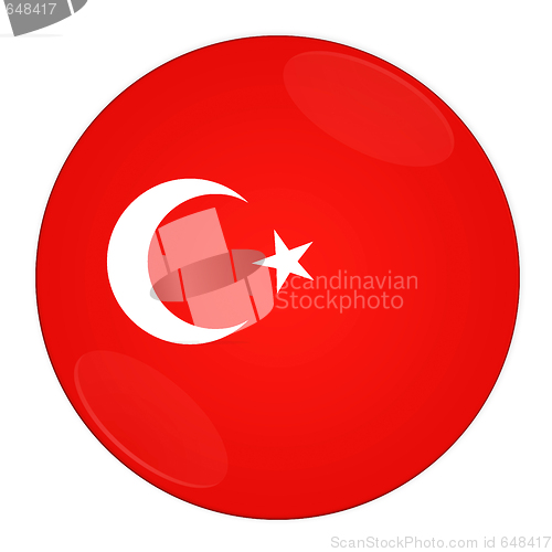 Image of Turkey button with flag