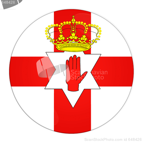 Image of Nothern Ireland  button with flag