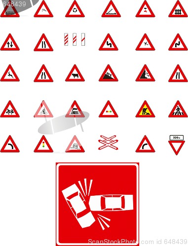Image of Vector traffic  signs