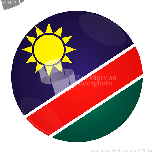Image of Namibia button with flag