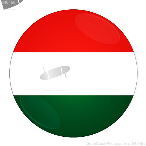 Image of Hungary button with flag