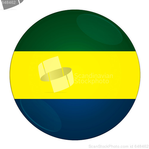 Image of Gabon button with flag