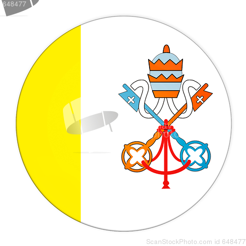 Image of Vatican button with flag