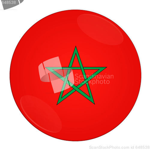 Image of Morocco button with flag