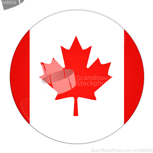 Image of Canada button with flag