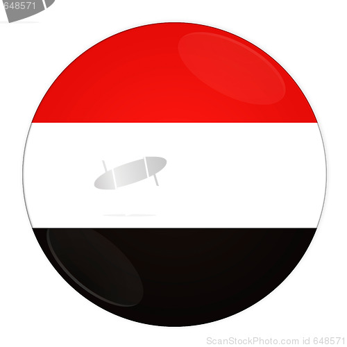 Image of Yemen button with flag