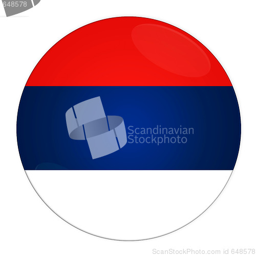 Image of Serbia button with flag