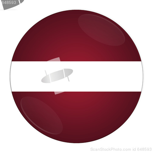 Image of Latvia button with flag