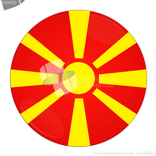 Image of Macedonia button with flag