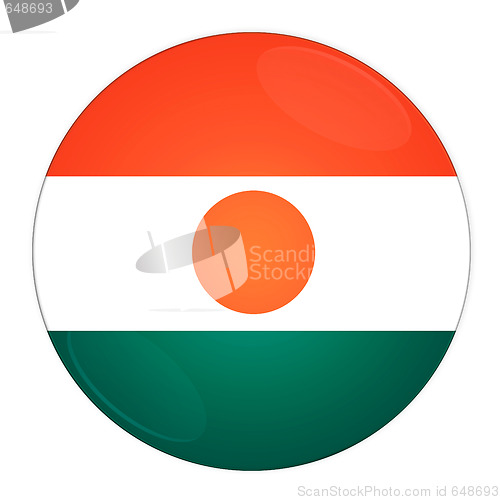 Image of Niger button with flag