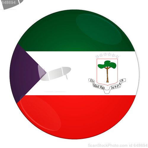 Image of Equatorial Guinea button with flag