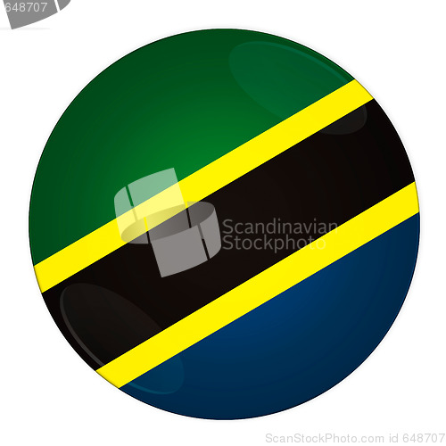 Image of Tanzania button with flag