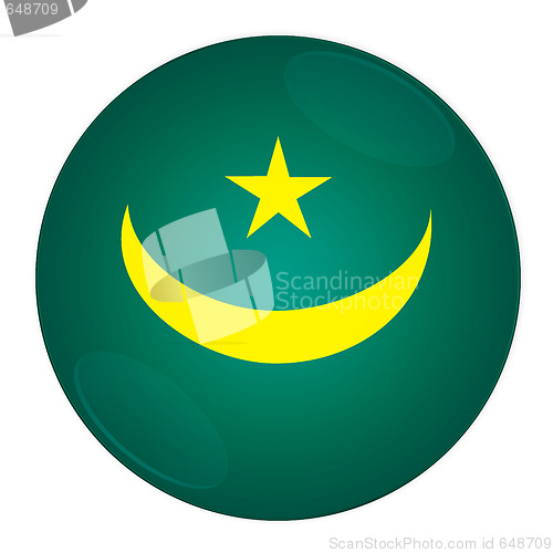 Image of Mauritania button with flag