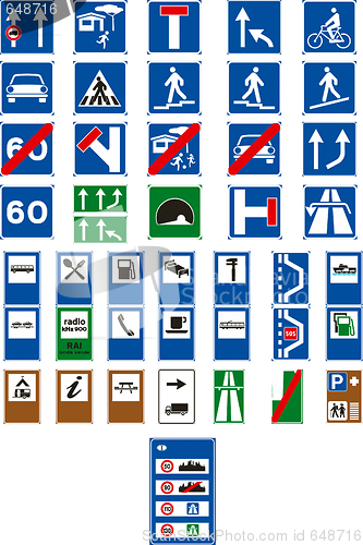 Image of Vector traffic signs