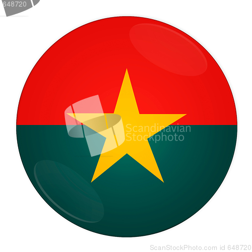 Image of Burkina Faso button with flag