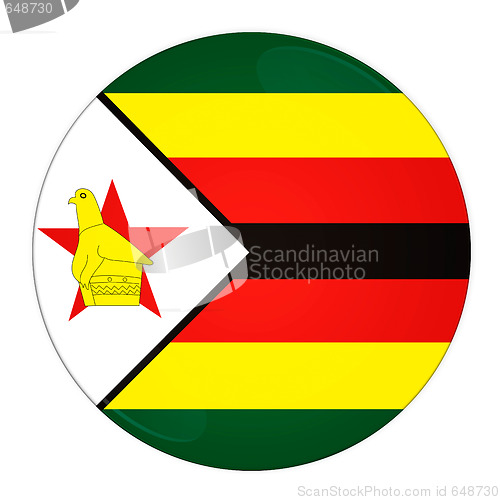 Image of Zimbabwe button with flag