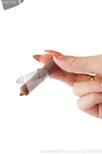 Image of Hand and chocolate