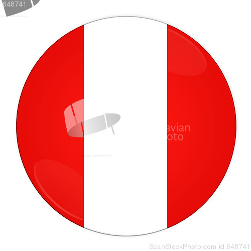 Image of Peru button with flag