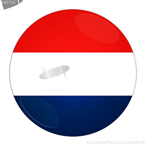 Image of Netherlands button with flag