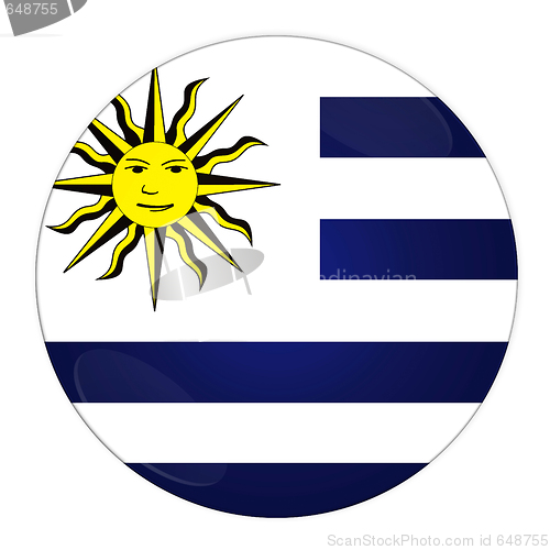 Image of Uruguay button with flag