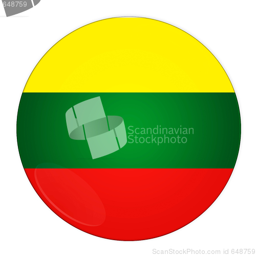 Image of Lithuania button with flag
