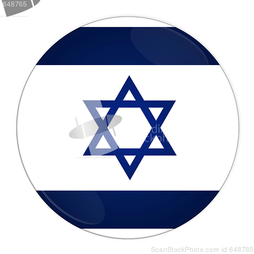 Image of Israel button with flag