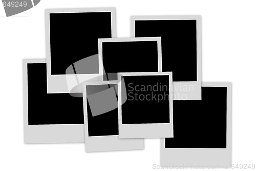 Image of empty photo frames pile